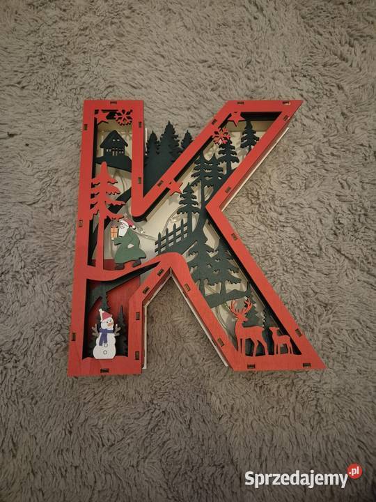 Świąteczna literka K LED Końskie