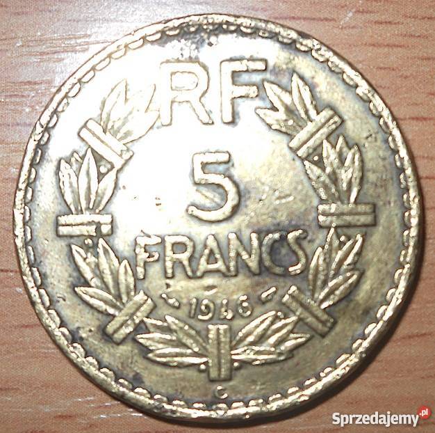 FRANCJA5 FRANCS1946 rCALUMINIUMBRONZE mazowieckie Legionowo