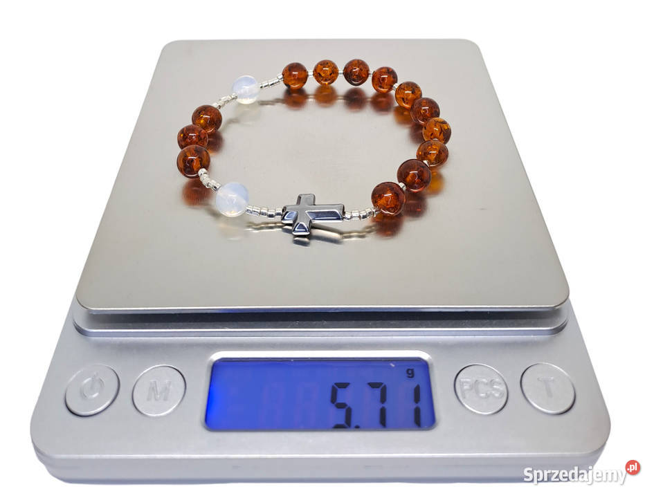 Bransoletka dziesiątka różańca BURSZTYN bałtycki Zegarki i Biżuteria Warszawa sprzedam