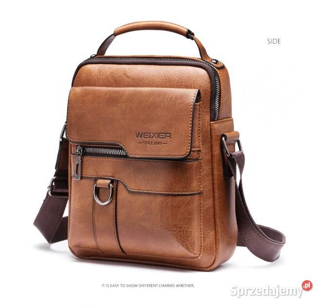 Torba na ramię męska skórzana saszetkado Listonoszka  Piła