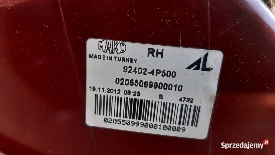 lampa tylna prawa lewa hyundai i20 lift FL