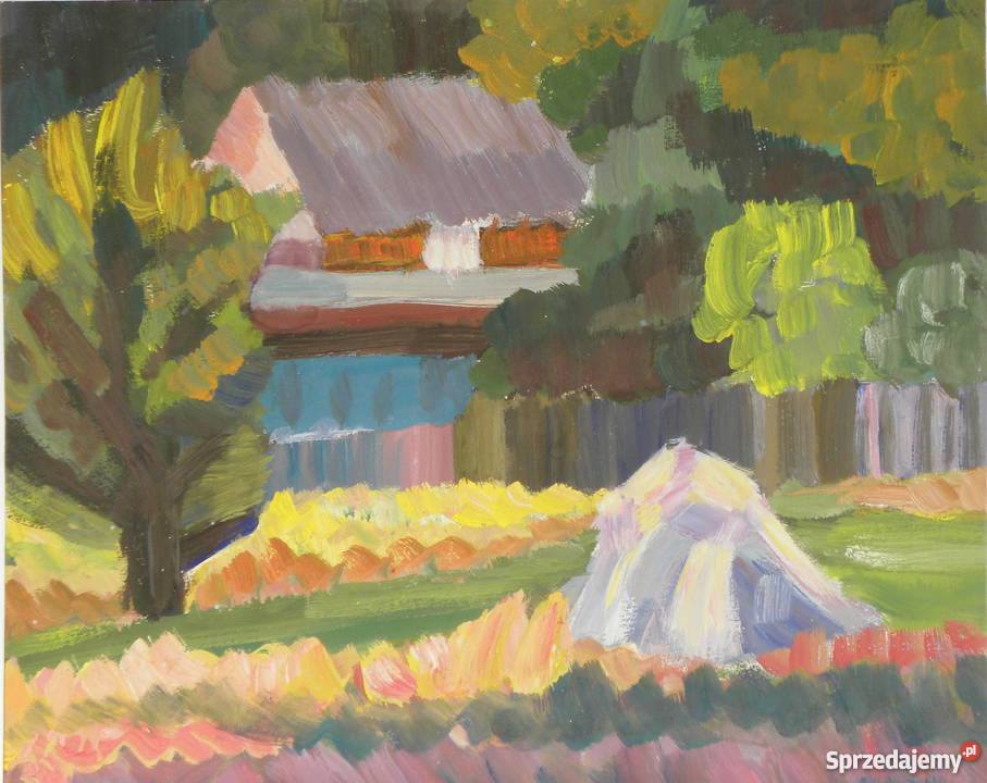 Park tempera oryinał aut Renata Bulicz Wojtkiewi mazowieckie