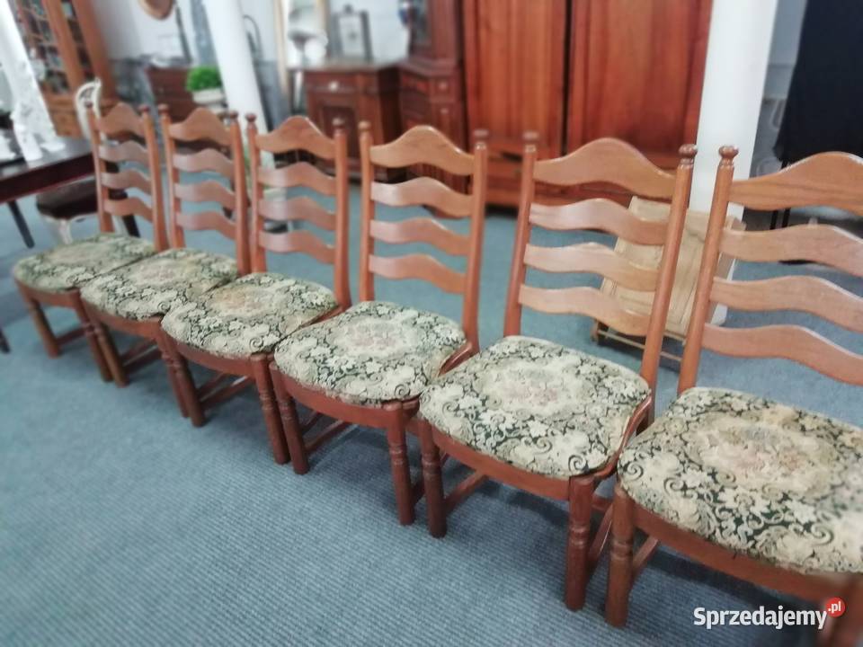 Krzesła dębowe kpl 6 Okazja Tarnobrzeg sprzedam