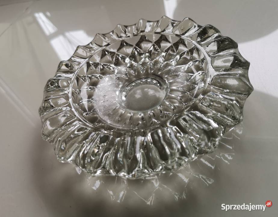 Popielniczka kryształowa vintage PRL Toruń