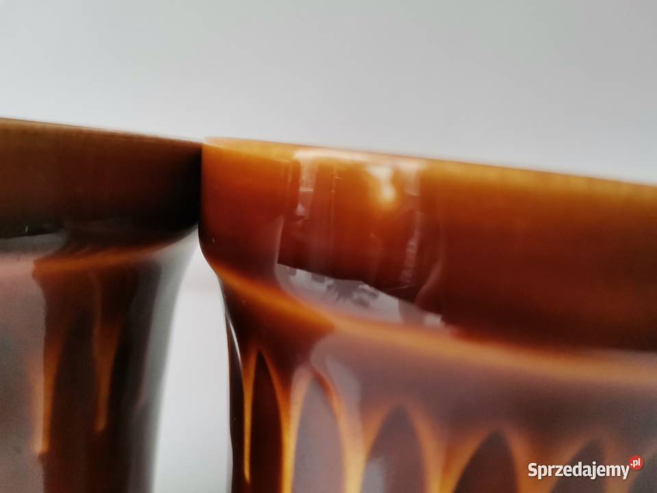 Stare nieużywane 2 kubki porcelit Pruszków PRL śląskie Katowice