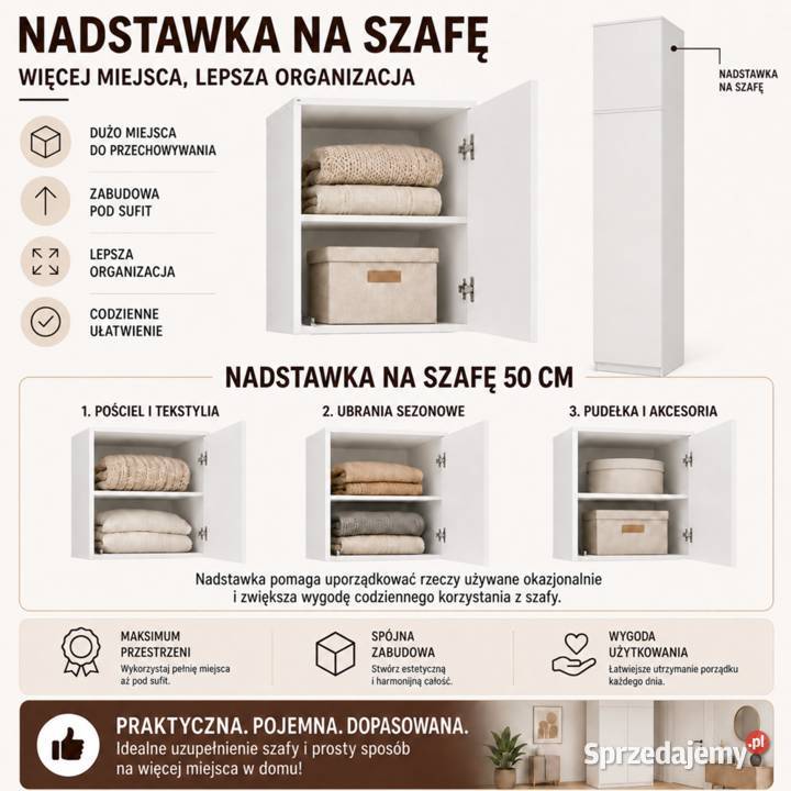 Nadstawka na szafę SD50