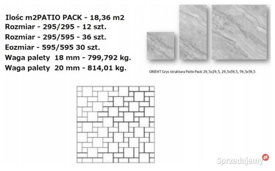 gres orient patio pack 1836 m2 gruby 2 rekt Gorzów Wielkopolski