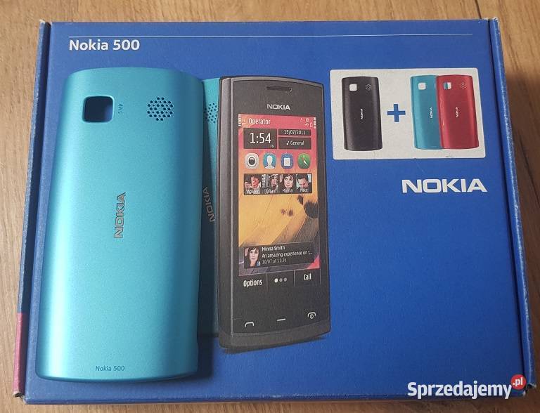 Nokia 500 Nowa Obudowa Plecy Panel Niebieska Golina