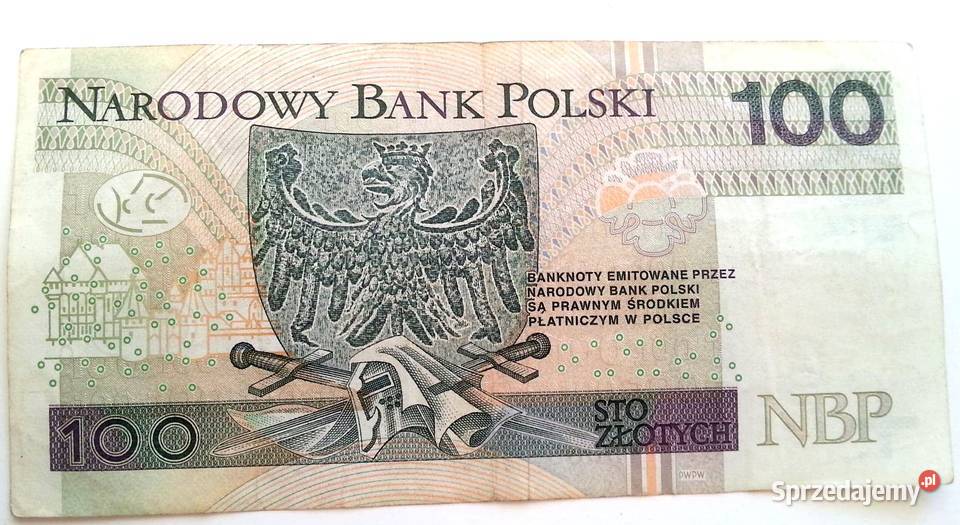Banknot 100 z 2012 ciekawy BY1119000 zachodniopomorskie Rewal