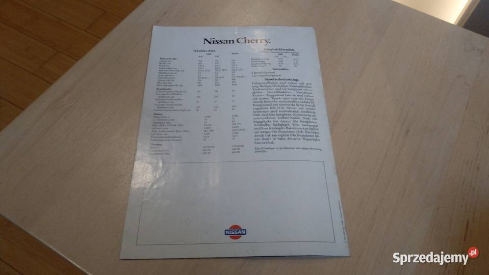 Nissan Cherry prospekt 1983 Pabianice