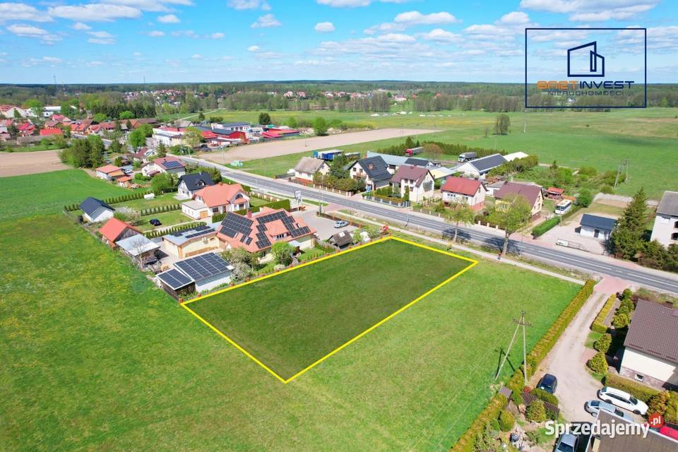 Działka budowlana 1256 m trasie mazurskiej MPZP 1256m2 Sprzedaż Rozogi sprzedam