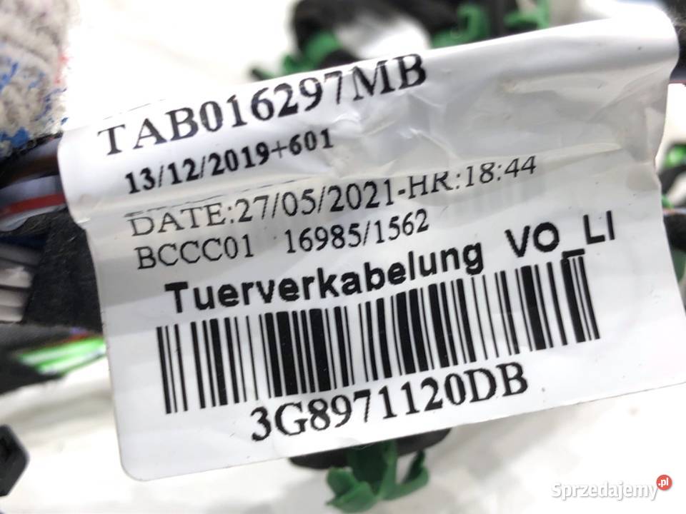 WIĄZKA DRZWI PRZÓD LEWY VW ARTEON 3G8971120DB 20