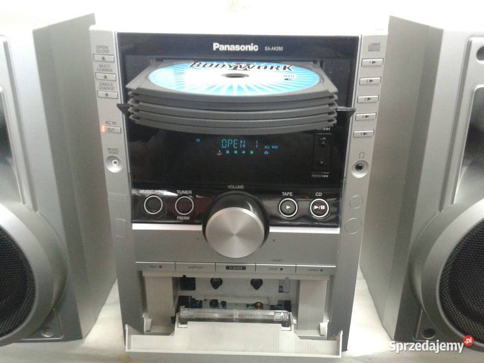 Wieża PANASONIC 5xCD kaseta radio RDS Ostrowiec Świętokrzyski
