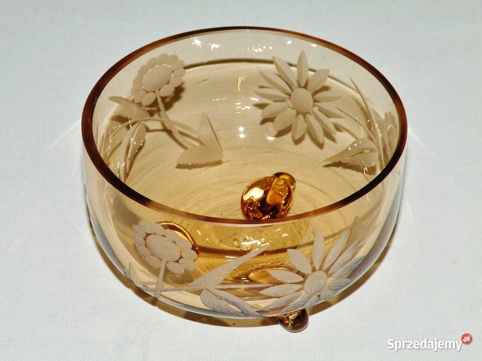 Czarka kryształowa ze szlifem ręcznym z lat 70ch Bydgoszcz