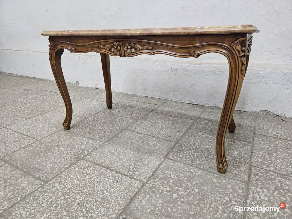 Francuski stolik kawowy z marmurem Francja Nowy Sącz sprzedam