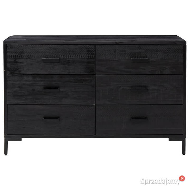 Szafka czarna 110x35x70 lite drewno sosnowe Pozostałe mazowieckie Warszawa