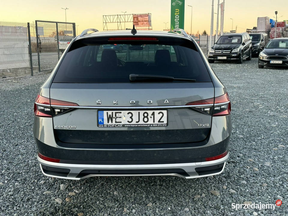 koda Superb Scout 20 TDI 200 2021 DSG7 4x4 FV23 lakier metallic Wojkowice