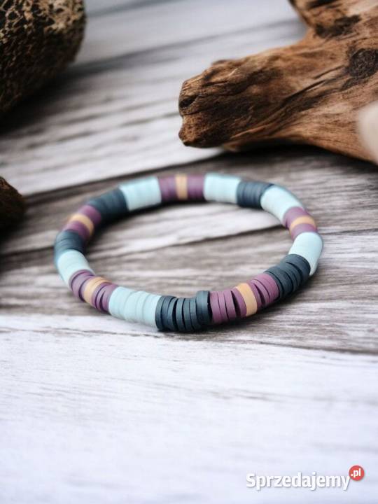 Bransoletka z glinianych koralików Sanok sprzedam