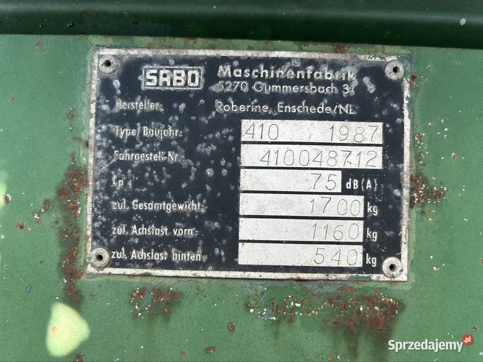 Kosiarka wrzecionowa traktorek SABO 410 podlaskie Grajewo sprzedam