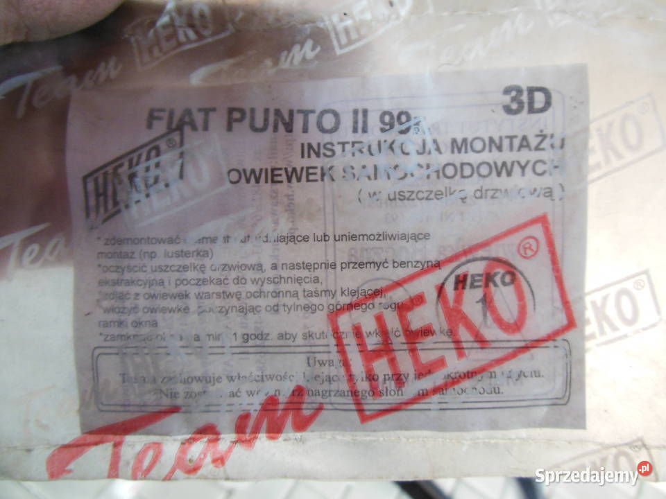 OWIEWKI PUNTO II 1999 3D HEKO Akcesoria samochodowe Kozy