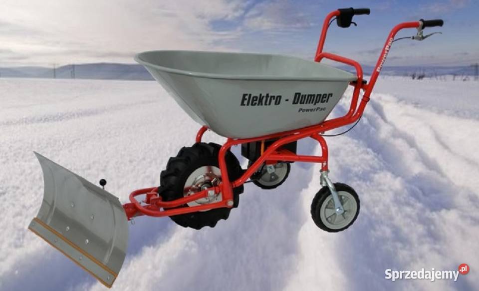 Taczka z napędem elektrycznym wanna 115 L pług w lubelskie Lublin