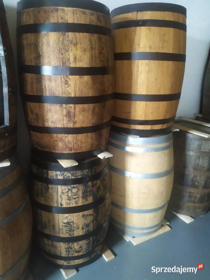 Beczka dębowa drewniana solidna whisky winie Dom i Ogród Gdańsk