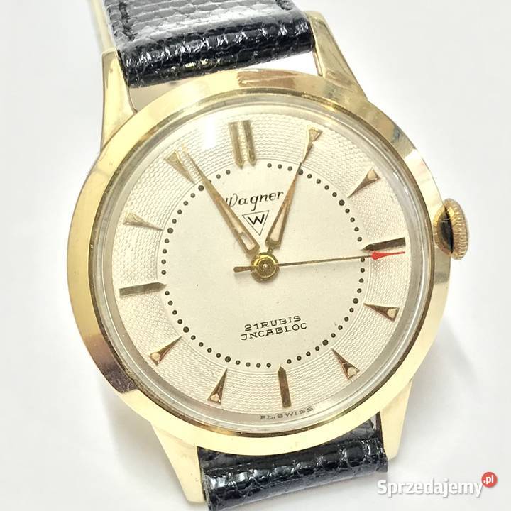 WAGNER 21 Rubis INCABLOC Złoty zegarek męski 585