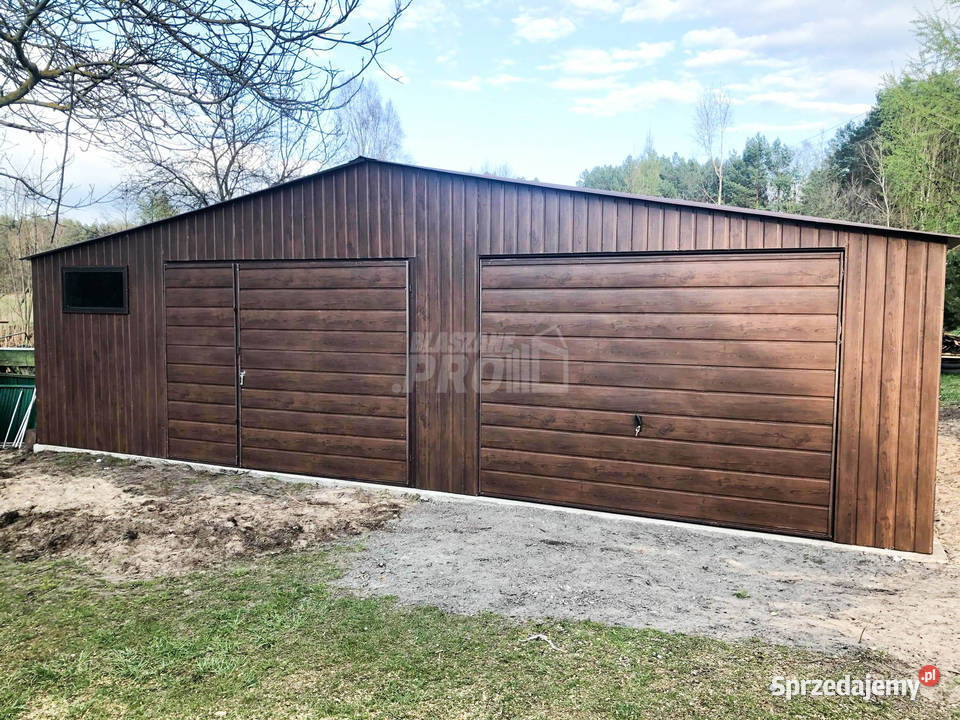 Garaz blaszany 9x6 2x Brama Drzwi okno 54m2 Sprzedaż Grudziądz