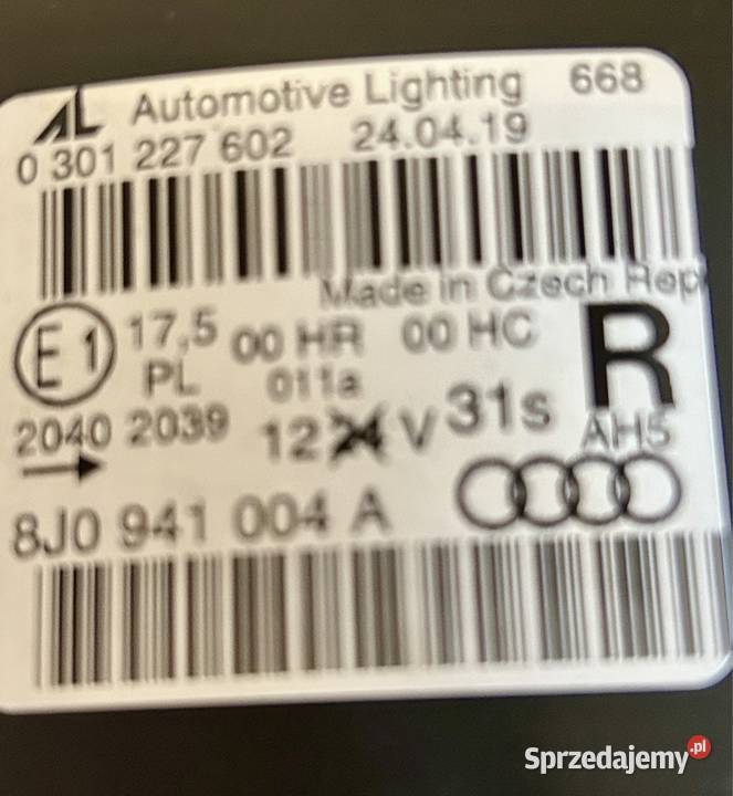 Audi TT MK2 lampa przednia prawa Płock