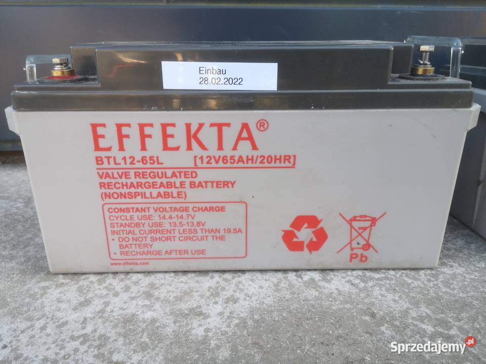 Akumulator EFFEKTA BTL 1265 12V 65Ah AGM Aleksandrów Łódzki