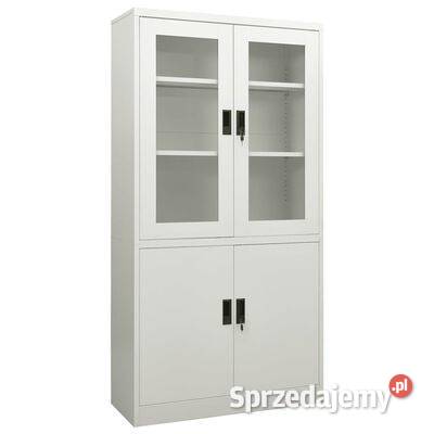 vidaXL Szafa biurowa jasnoszara 90x40x180 Warszawa