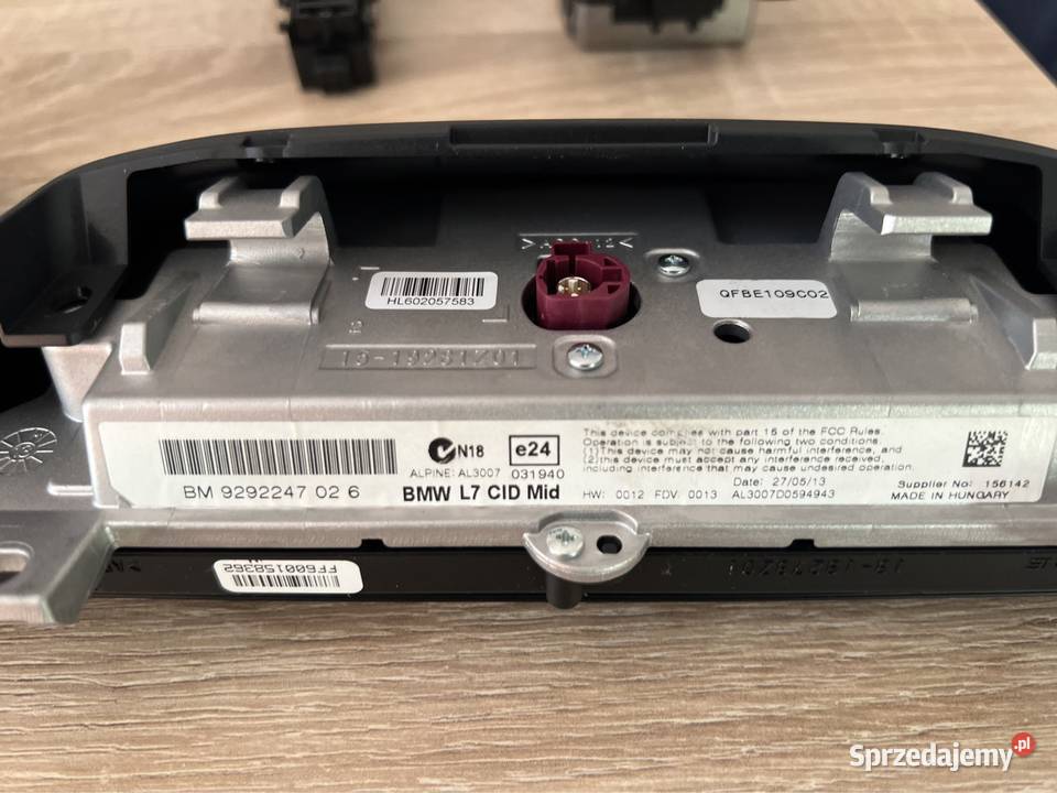 EKRAN WYSWIETLACZ BMW 3 F30 F31 ORG Pozostałe Łódź