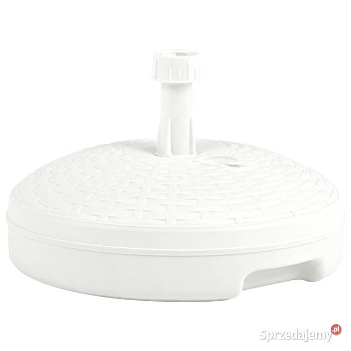 Podstawa pod parasol 20 L biała rattan z