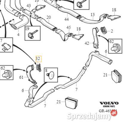 VOLVO XC90 II lewa kratka nawiewu slupka C Bielany Wrocławskie