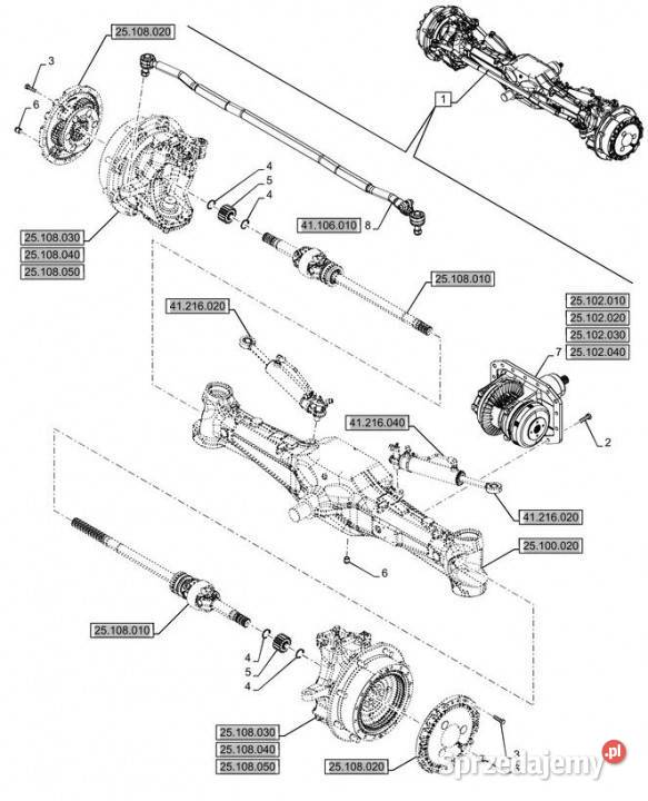 Holland T6070 Mechanizm róźnicowy 84371284 wielkopolskie