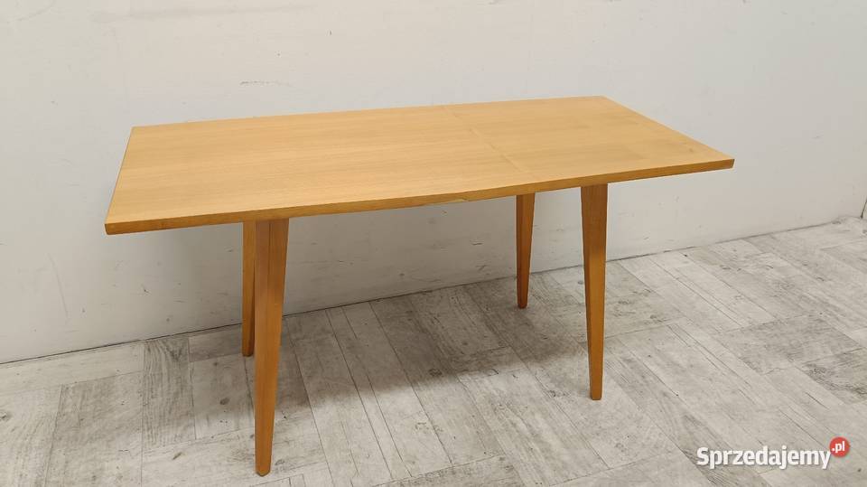 stolik ława PRL design vintage dąb połysk do Radomsko