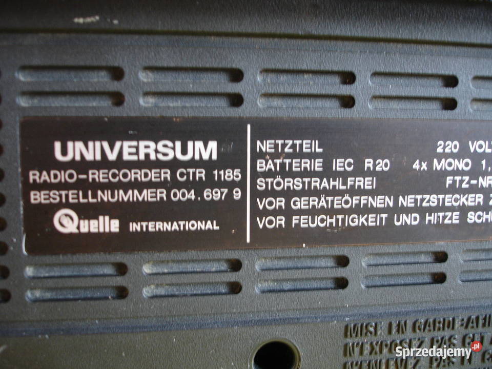 Radiomagnetofon UNIVERSUM CTR1185 Zielona Góra
