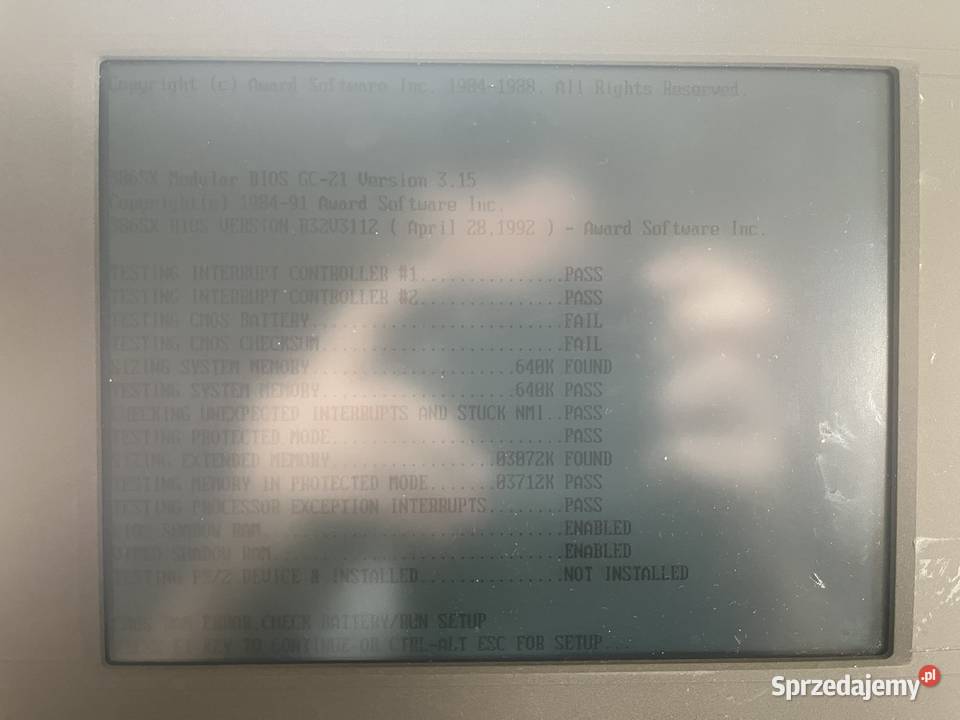Zabytkowy laptop ASI Computer EL386S25 Intel 486 małopolskie