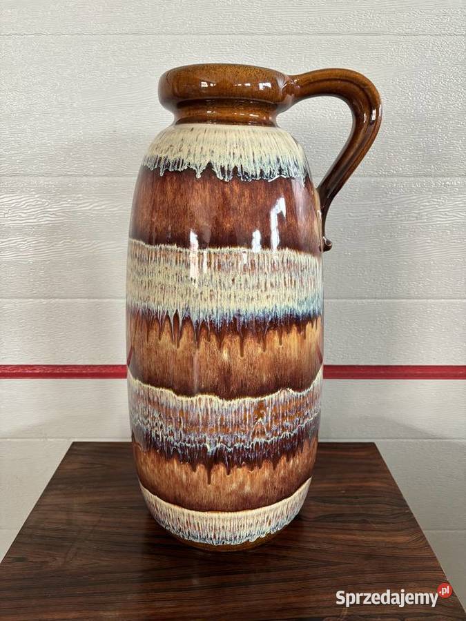 Ogromny wazon Lava szkliwiony Scheurich Keramik Niemcy 50cm design lat 60