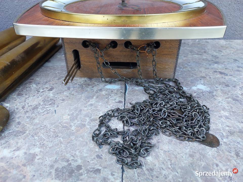 175 Stary zegar ścienny wagowy łańcuchowy lata Tczew