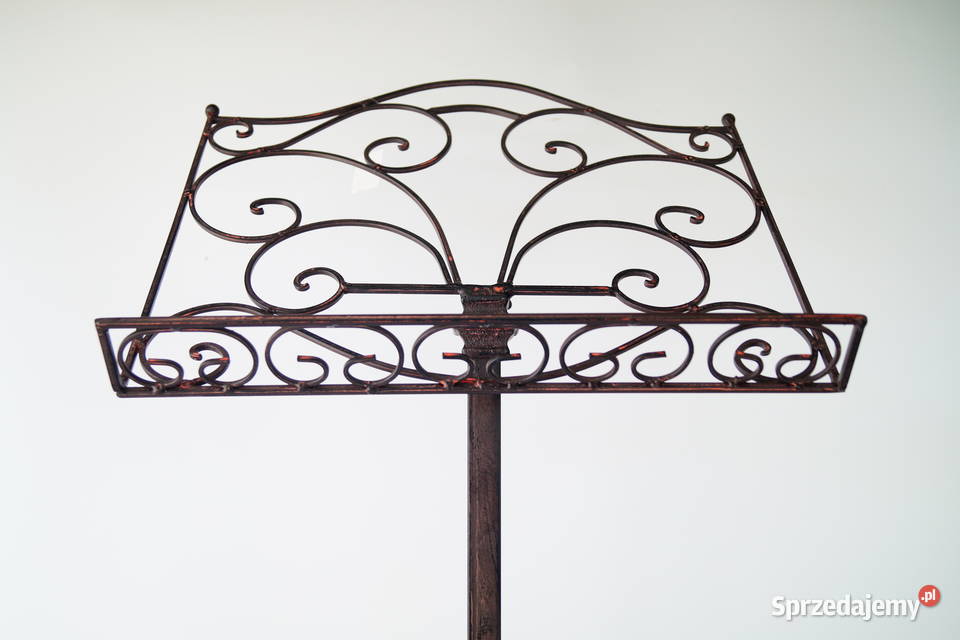 Metalowy rustykalny stojak do nut pulpit retro Gizałki