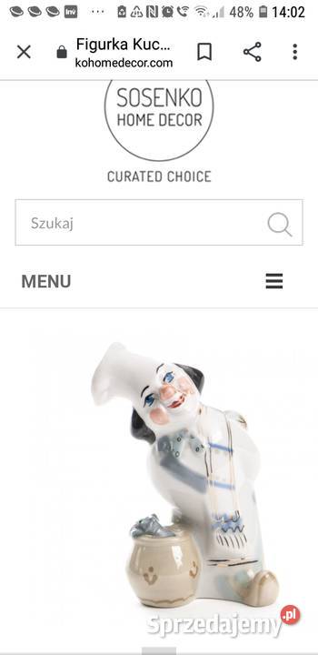 Kucharz z kotem chowający plecami chochlę Bielsk Podlaski sprzedam
