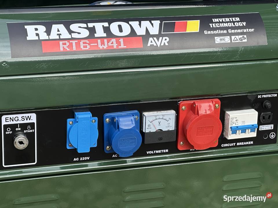 Agregat generator prądotwórczy RASTOW RT6W41 lubuskie Jędrzychowice