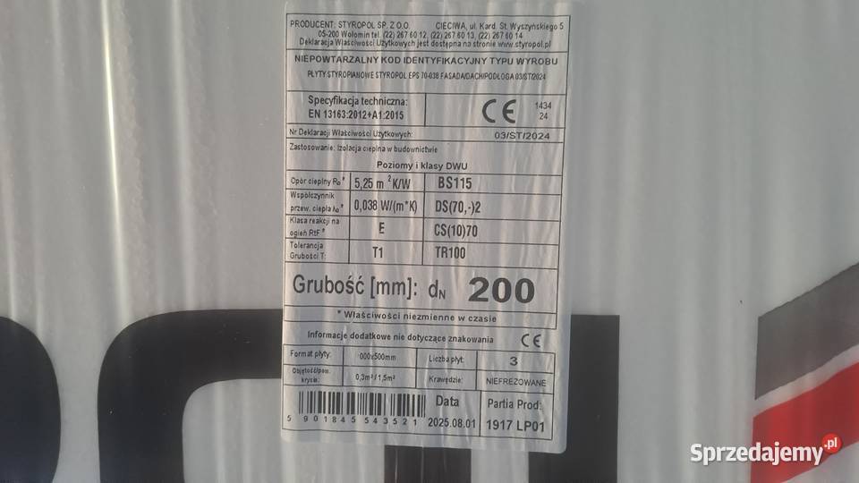 Styropian 20 klej i piana lubelskie Świdniczek