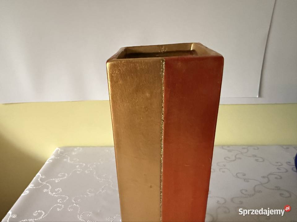 Wazon ceramiczny Rojek Decor złoto pomarańczowy sprzedam