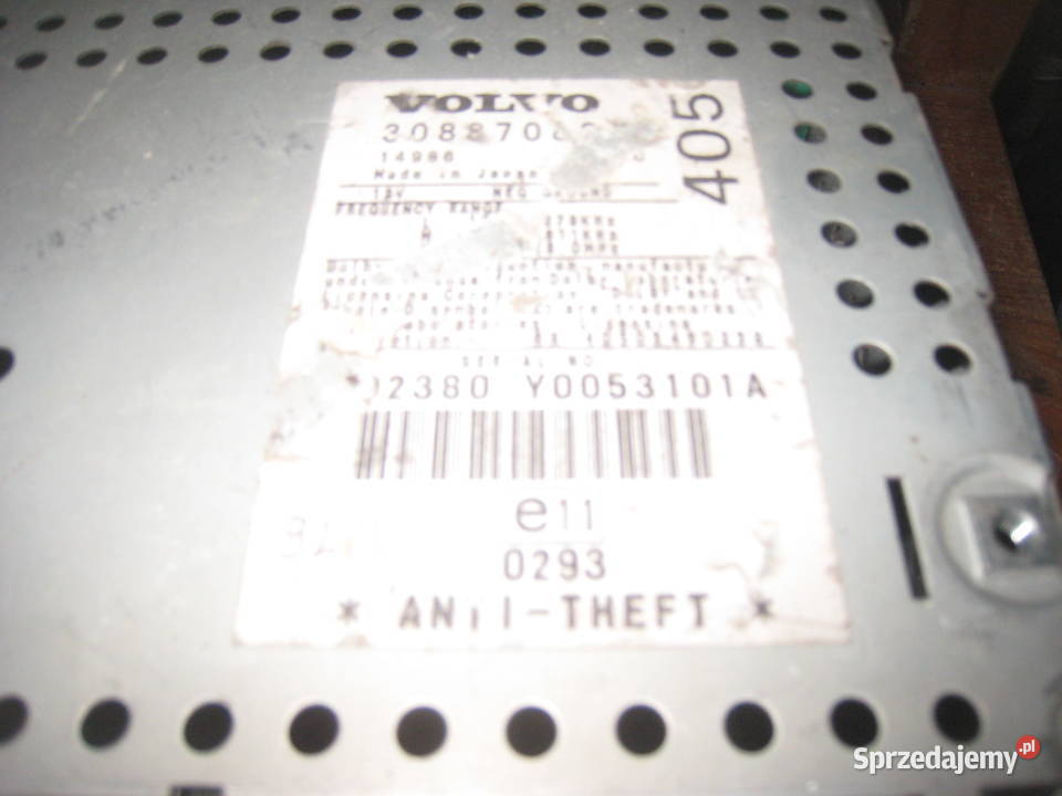 Radio oryginalne 2 DIN volvo hu405 hu405 s40 v40