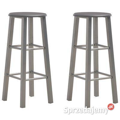 vidaXL Stołki barowe 2 antracytowe MDF284387