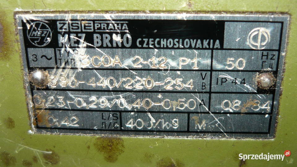Pompa chłodziwa MEZ BRNO 3COA 212 25 lmin