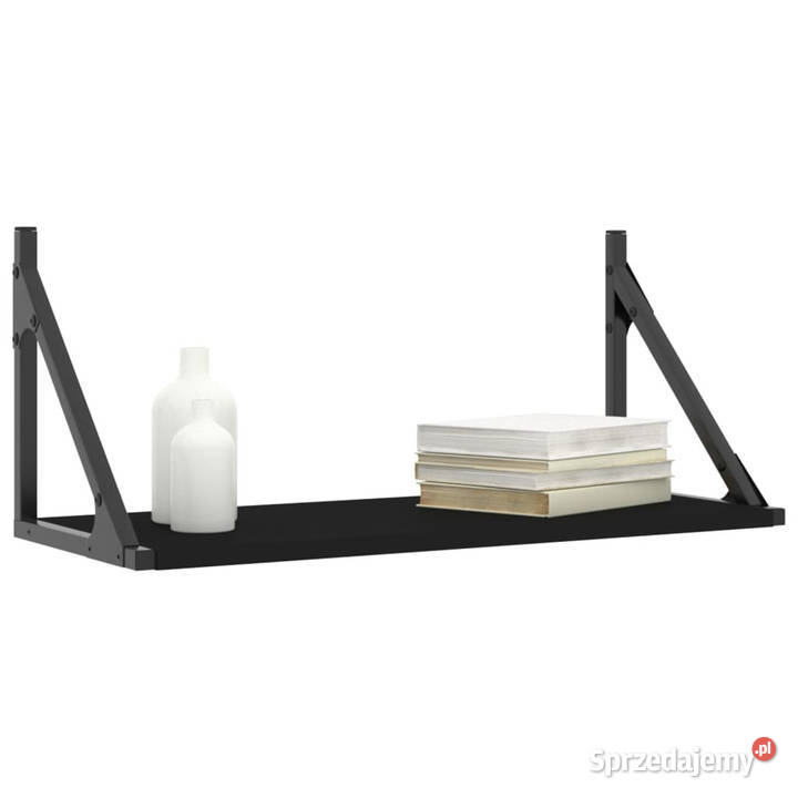 Półki ścienne 2 czarne 60x25x255 WM836333