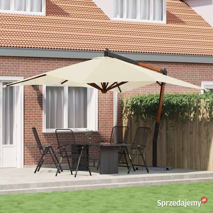 Wiszący parasol z drewnianym słupkiem 400x300